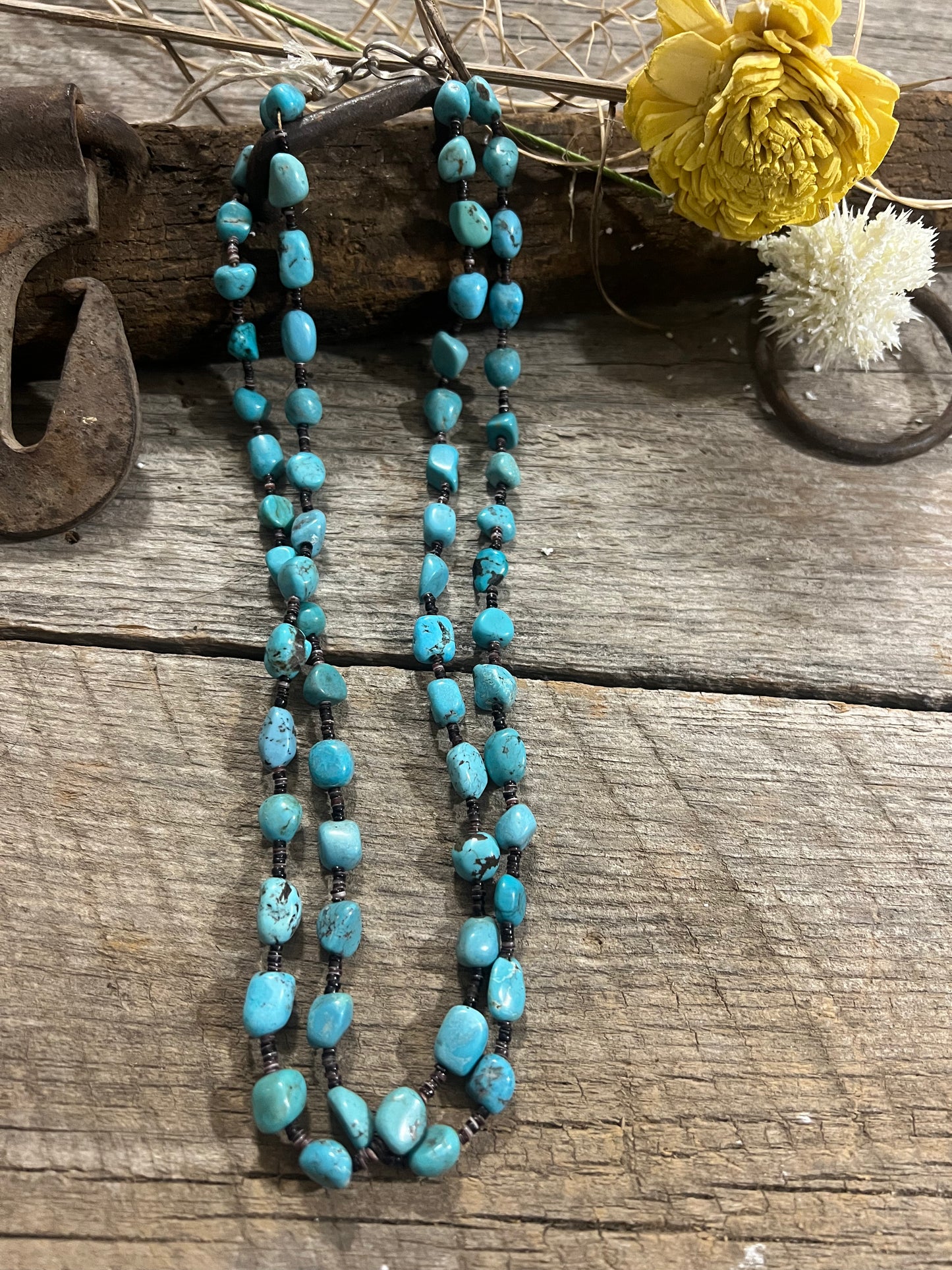 Double Stranded Turquoise/Heishi Necklace