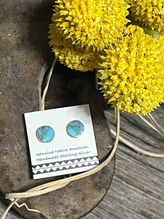 Small Round Turquoise Studs