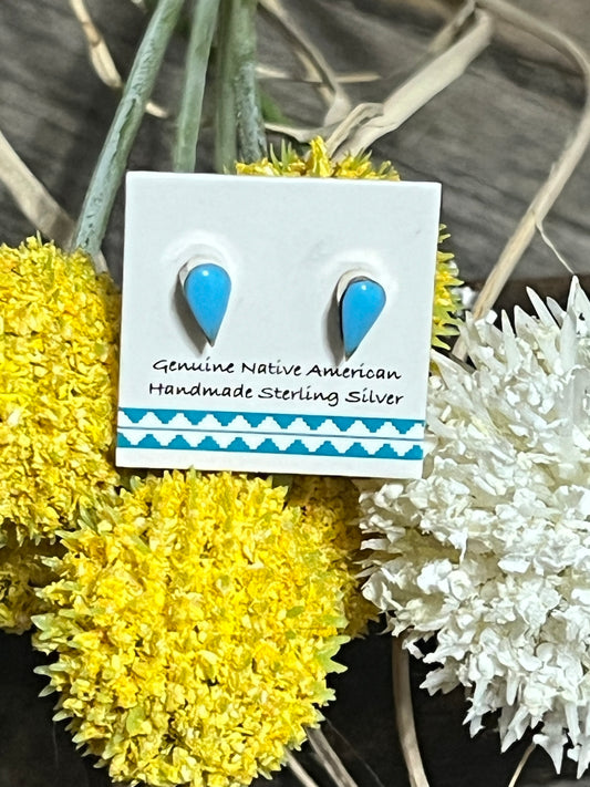 Teardrop Turquoise Studs