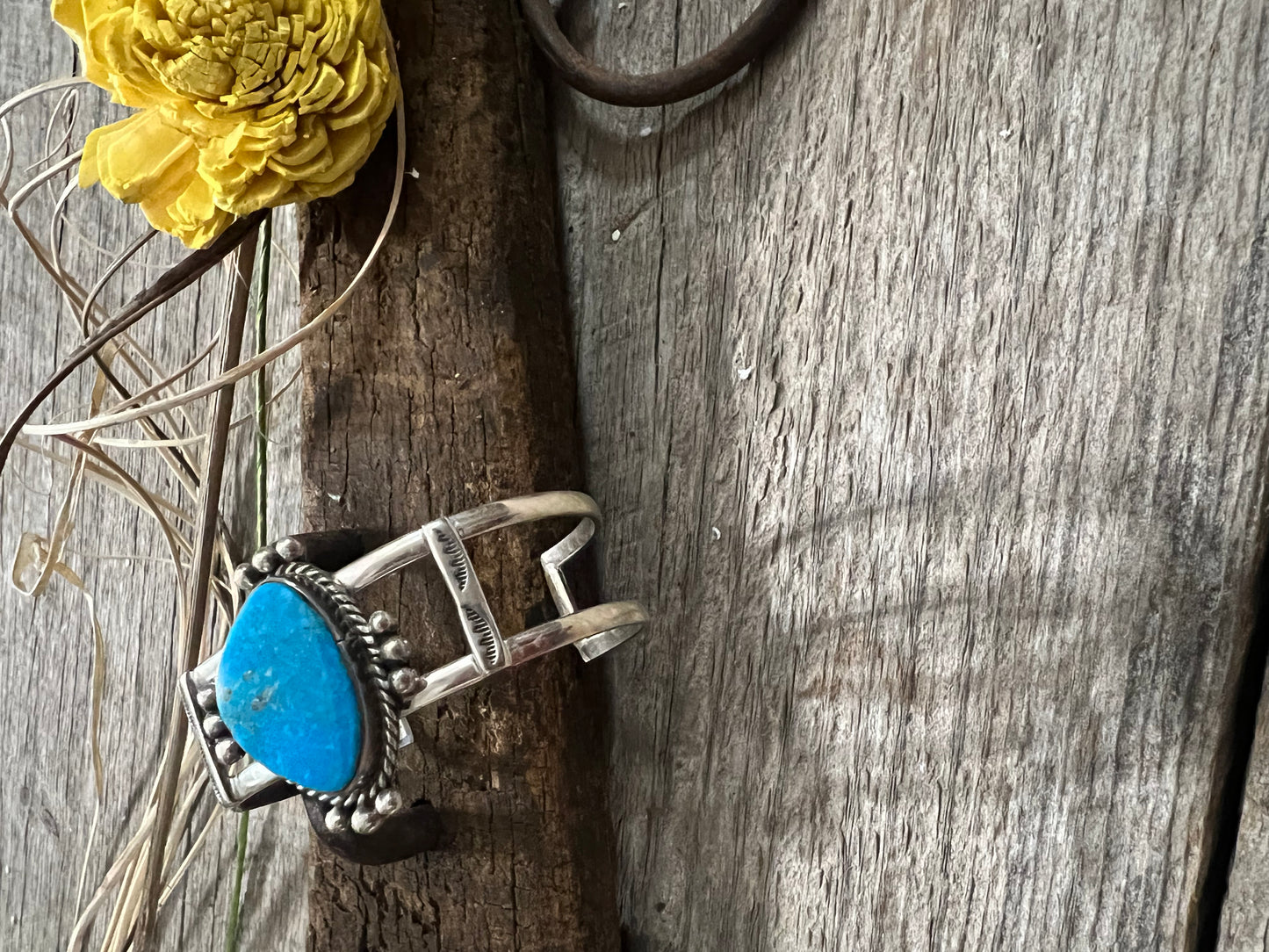 Single Stone Turquoise Cuff