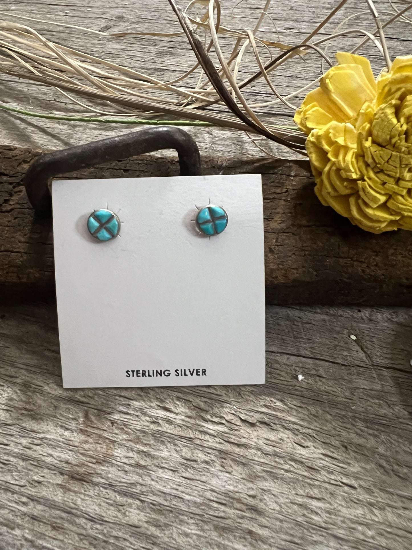 Turquoise X Stud Earrings