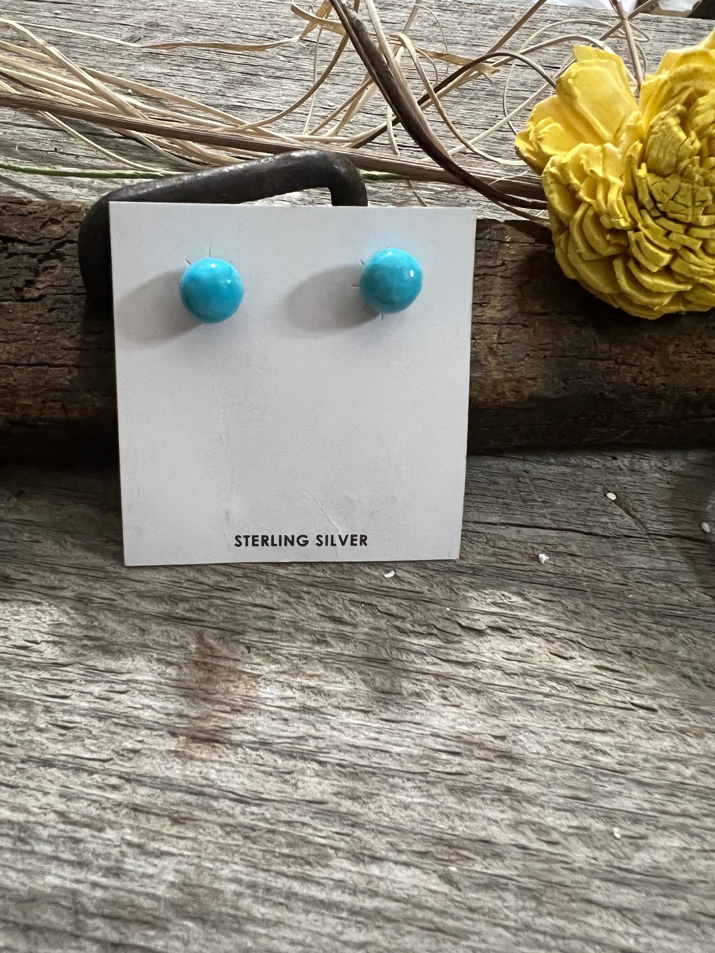 Gum Ball Stud Turquoise Earrings