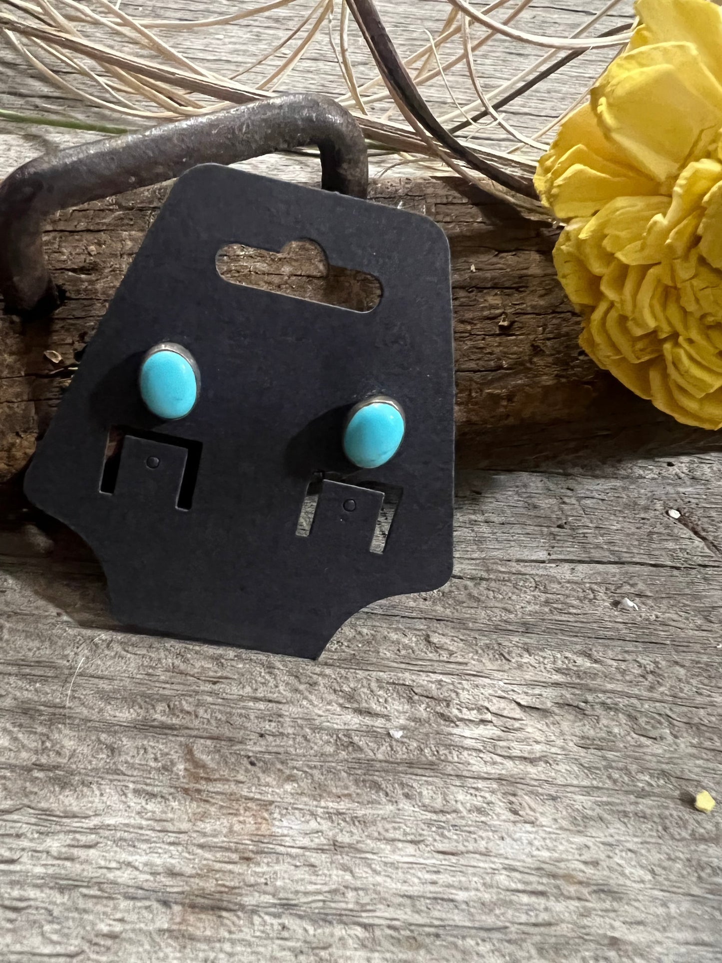 Oval Turquoise Stud Earrings