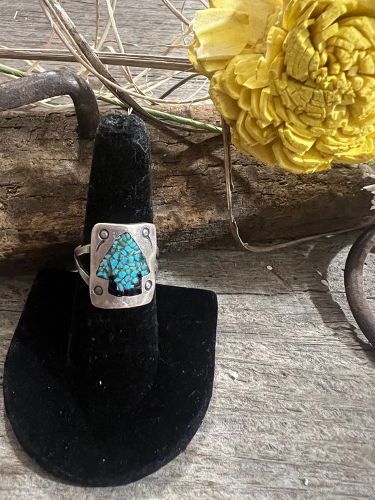 Arrowhead Turquoise Chip Ring