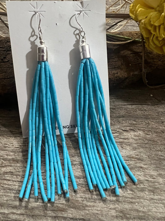 Turquoise Heishi Earrings