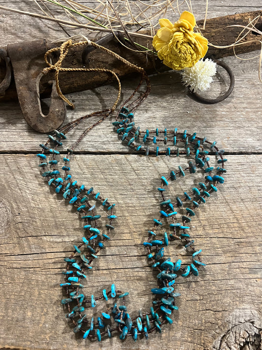 3 Strand Turquoise Chio / Heishi Necklace